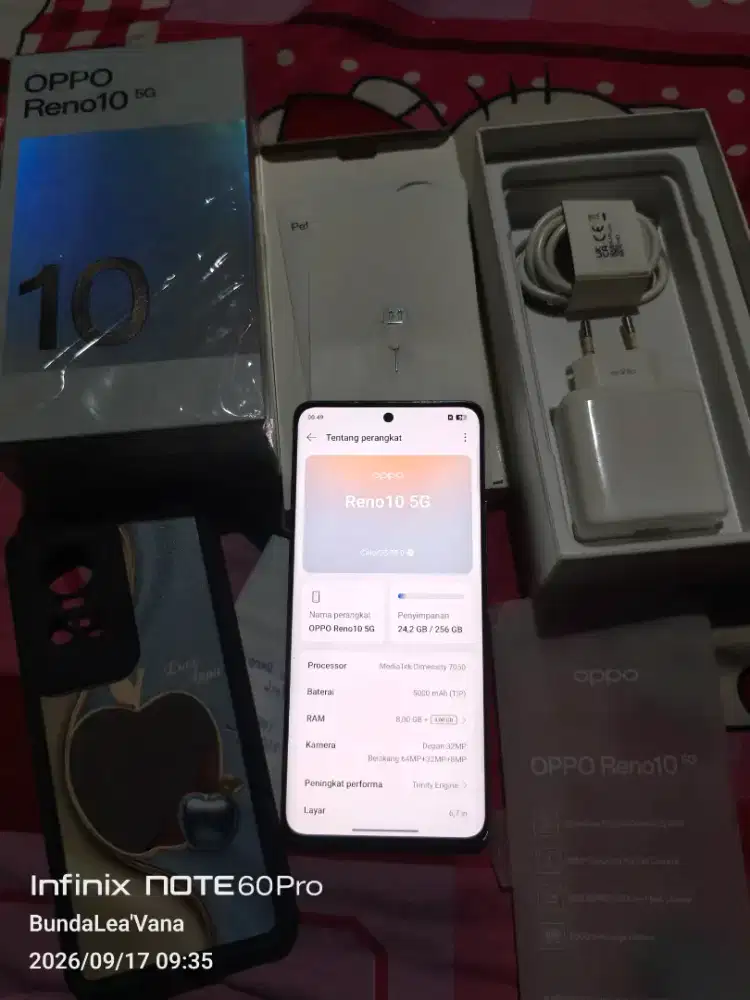 Oppo reno 10 5g ram 16 ( 8+8 gb) / 256 gb