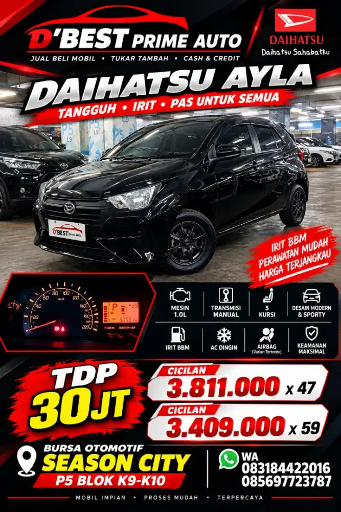 Daihatsu New Ayla 1.0 X Matic 2024