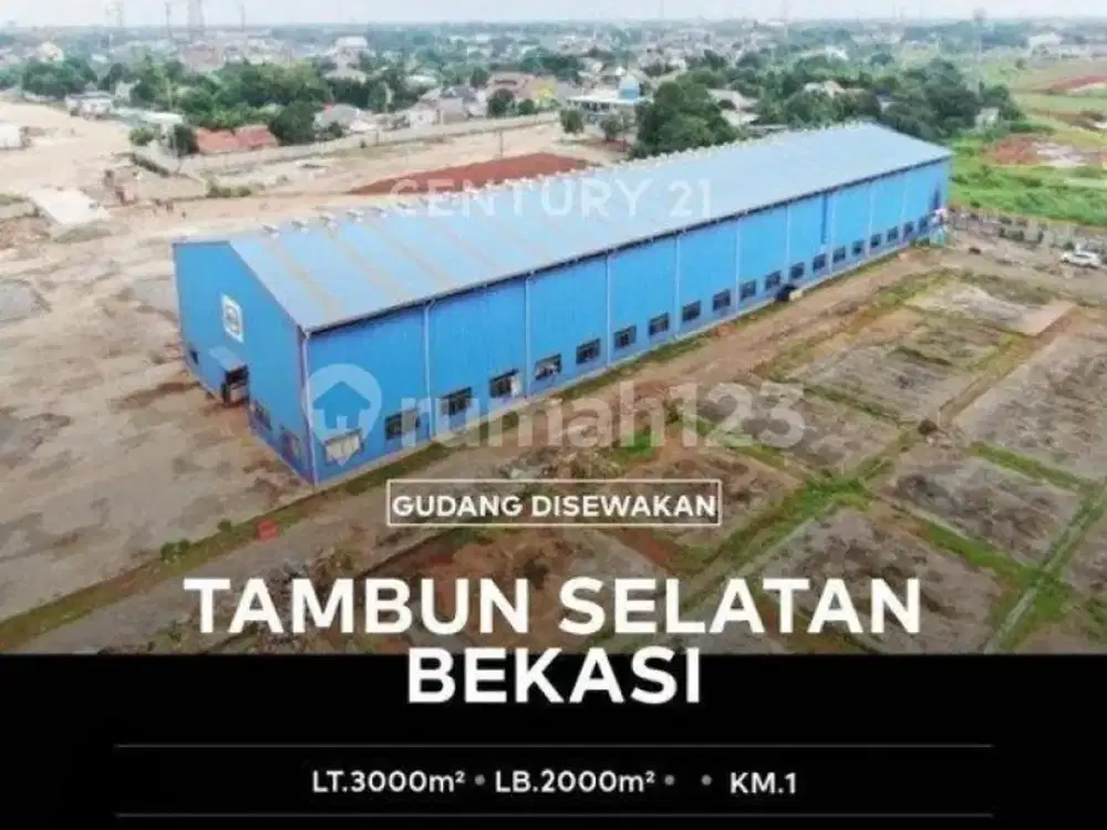 Gudang di Tambun Bekasi di Samping Rest Area Tol Jakarta Cikampek