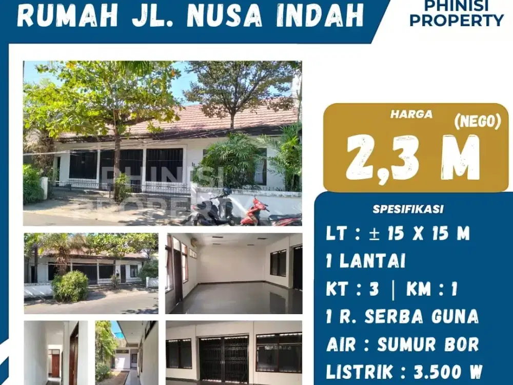 DIJUAL Rumah di Jalan Nusa Indah