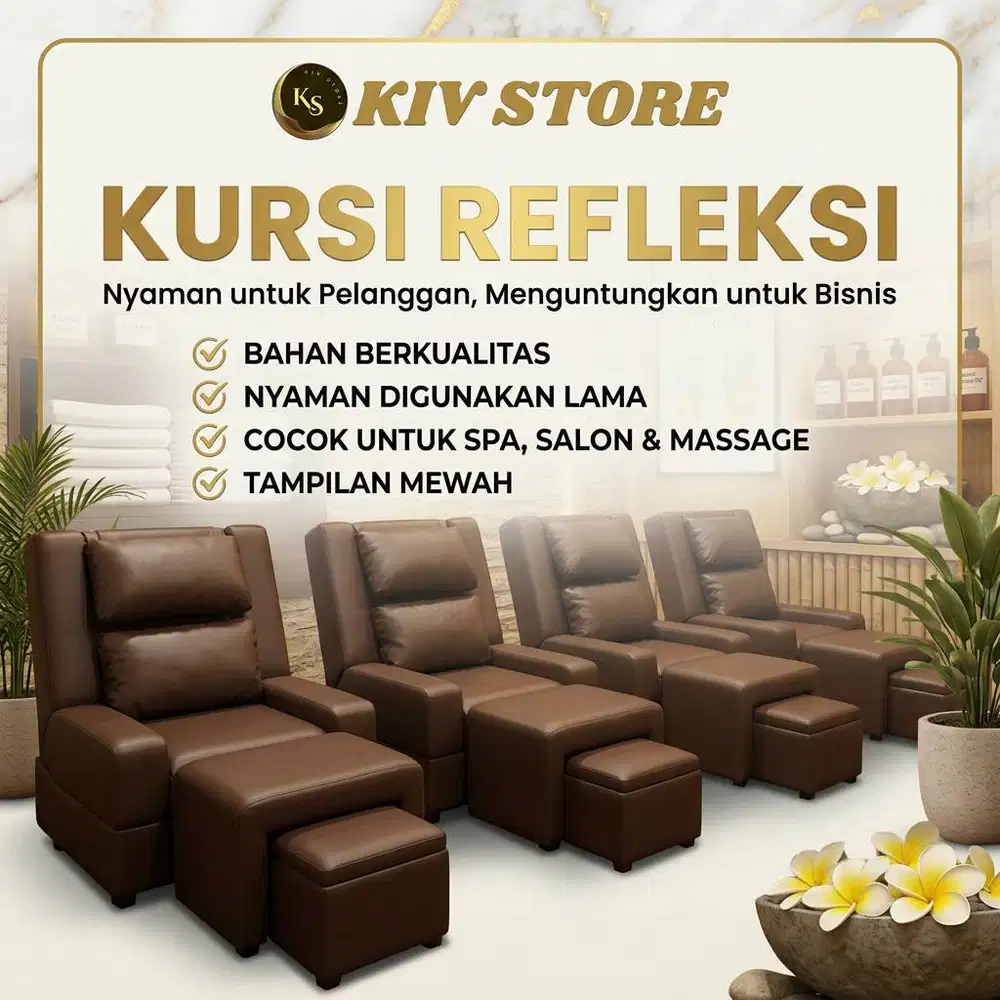 Kursi Pijat Refleksi Spa Salon – Rangka Jati Landa & Busa Rebonded