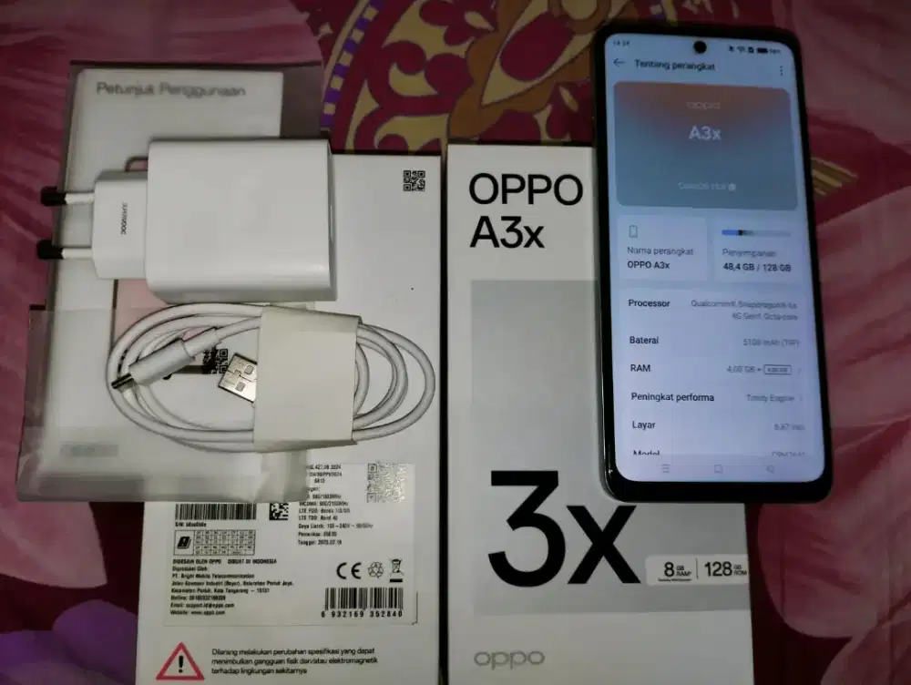 Dijual HP OPPO A3x Ram 4+4 (8/128)