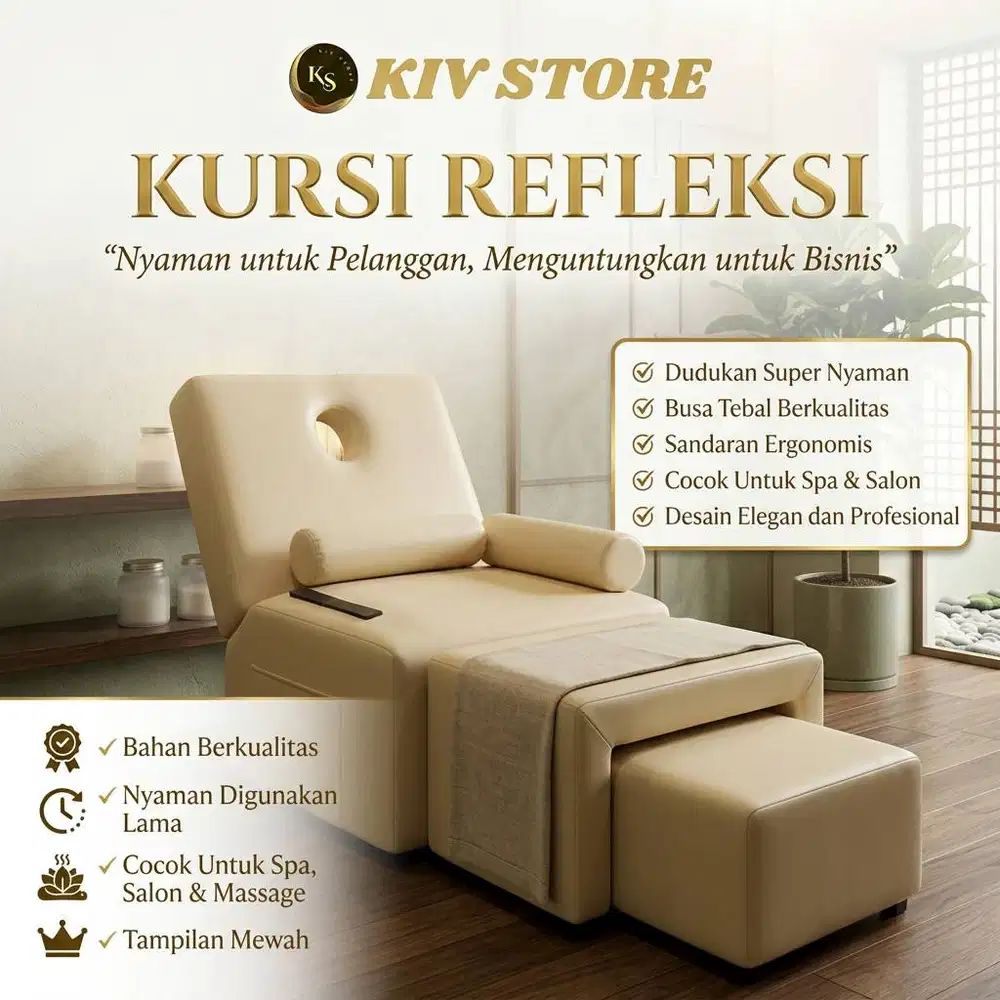 Kursi Refleksi Premium Kayu Jati Landa – Busa Rebonded untuk Usaha