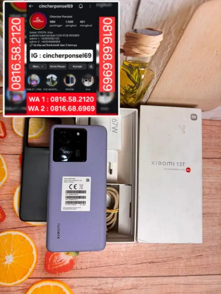 Jual hp likenew Xiaomi 13T 12/256 5g istimewa fullset original