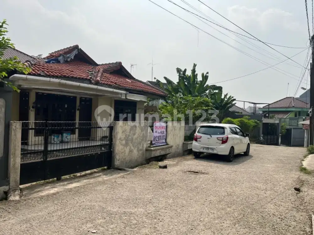 Dijual Tanah Kavling Ada Bangunan Lama Dalam Komplek Bebas Banjir di Beji, Depok