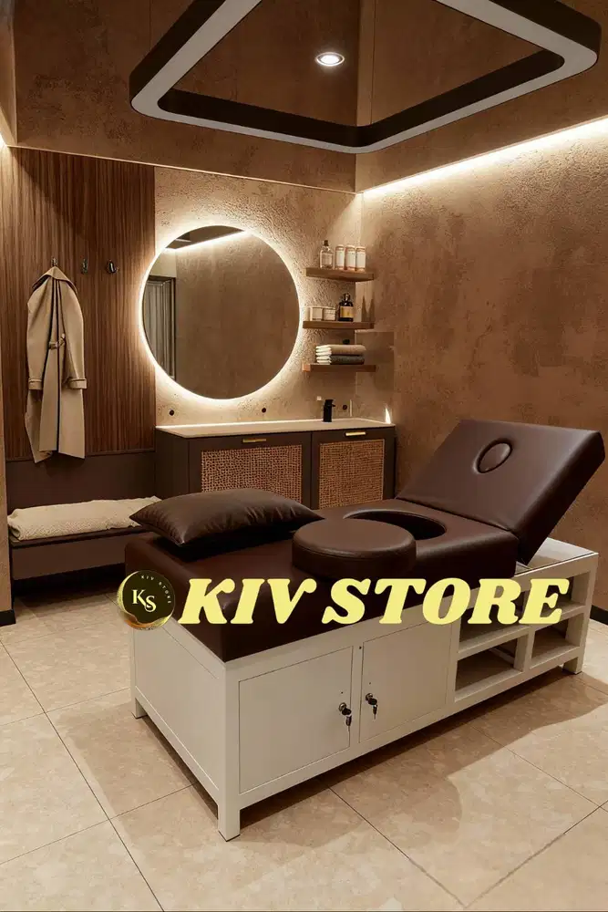 Bed Massage Profesional Kayu Jati Landa – Busa Rebonded Ukuran 190x70x