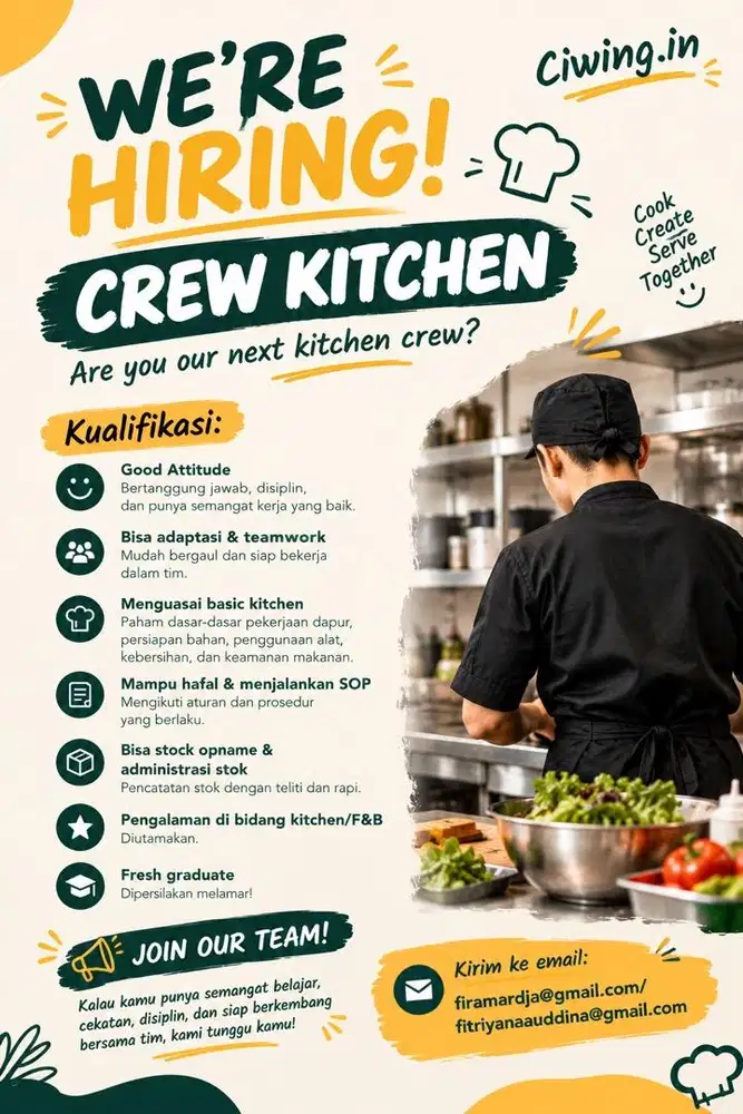 Lowongan kerja crew kitchen