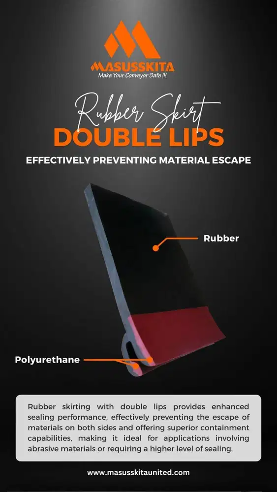 Jual Rubber Skirt Conveyor Belt – Double Lips