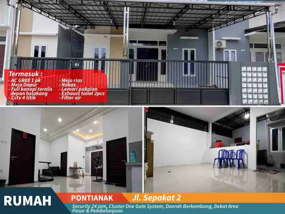rumah secondary tanpa perlu renov lagi dekat kampus untan pontianak