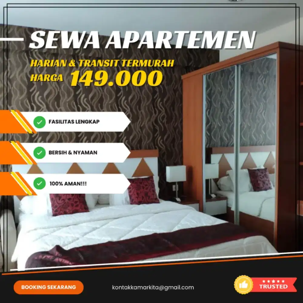 SEWA APARTEMEN SUNTER PARK VIEW HARIAN/TRANSIT TERMURAH JAKARTA UTARA
