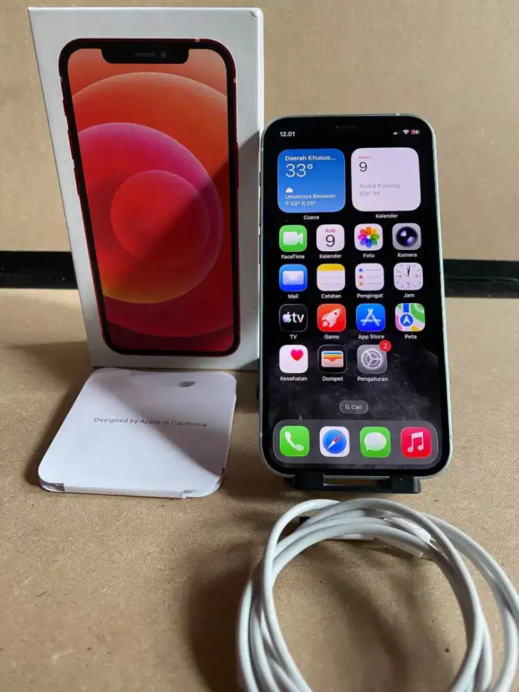 Iphone 12 mini 128gb green inter all operator fullset mulus no minus