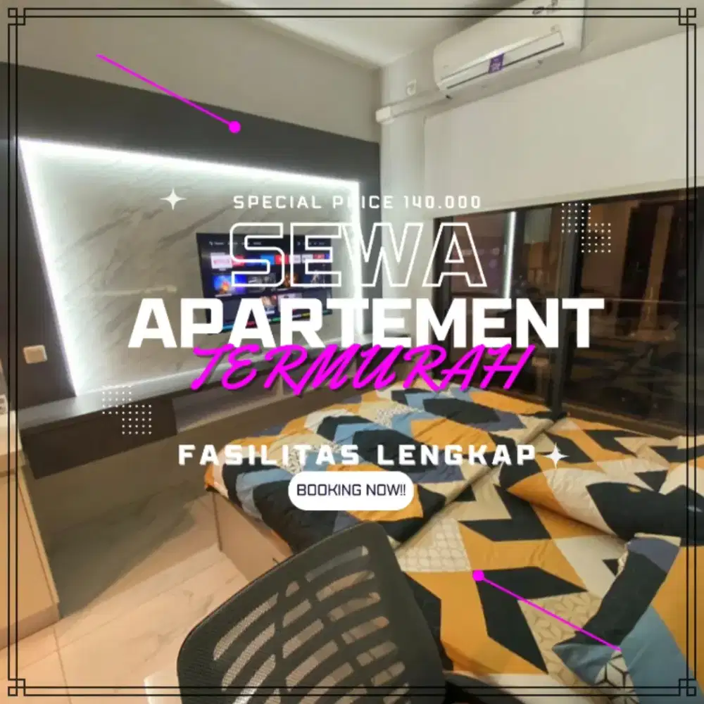 SEWA APARTEMEN HARIAN/TRANSIT SUNTER PARK VIEW JAKARTA UTARA TERMURAH