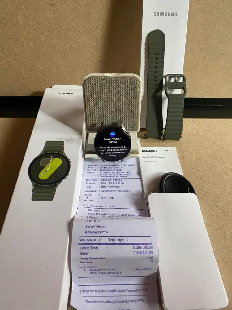 Samsung galaxy watch 7 44mm resmi sein fullset mulus no minus