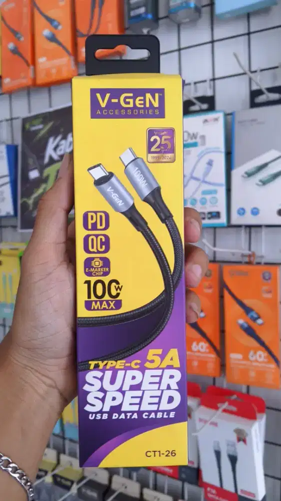 KABEL DATA TYPE-C TO TYPE-C V-GEN CT1-26