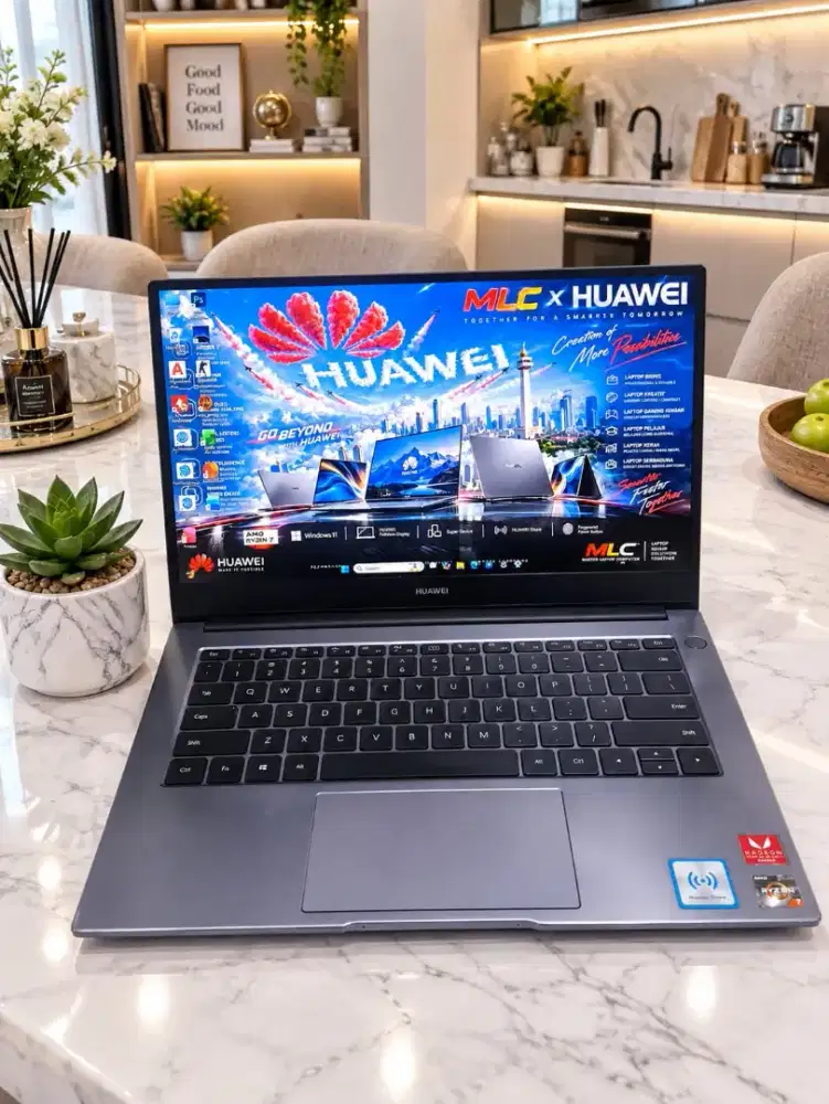 Laptop SuperSlim Huawei Mate-X Ryzen Metalic Siap Pakai
