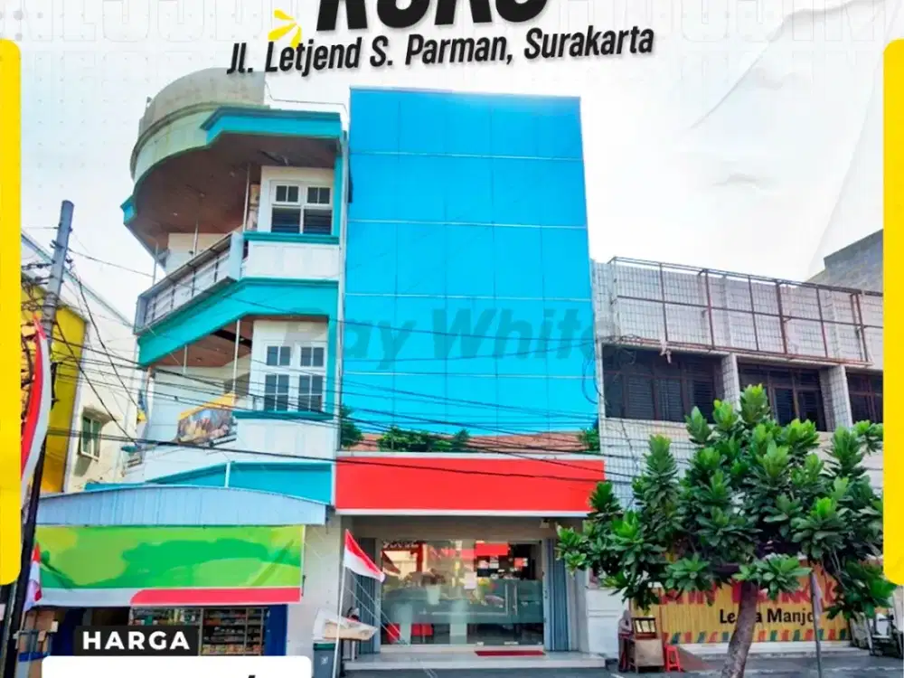 disewakan Ruko 3lantai ex bank di Pasar Legi, Kawasan Bisnis dan Niaga