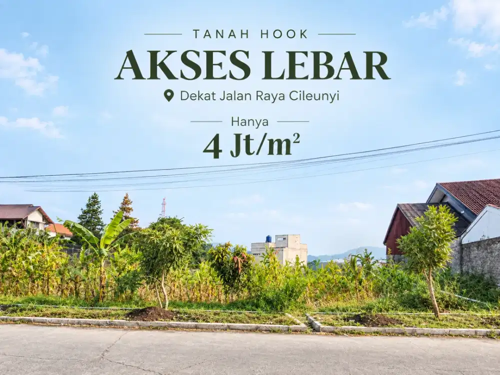 Tanah Kavling Hook Cileunyi, 4Jt Per-M²