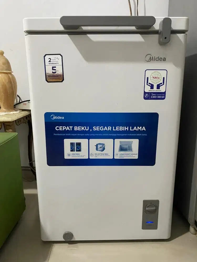 Midea Chest Freezer Mulus Like New 2 Bulan