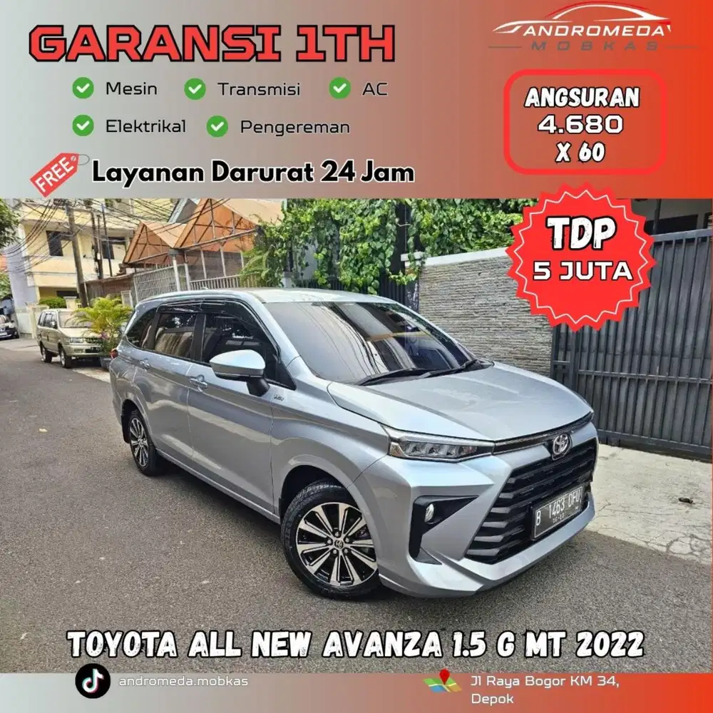 TDP TERMURAH 5 JT TOYOTA ALL NEW AVANZA 1.5 G MT 2022 KONSIDI ISTIMEWA
