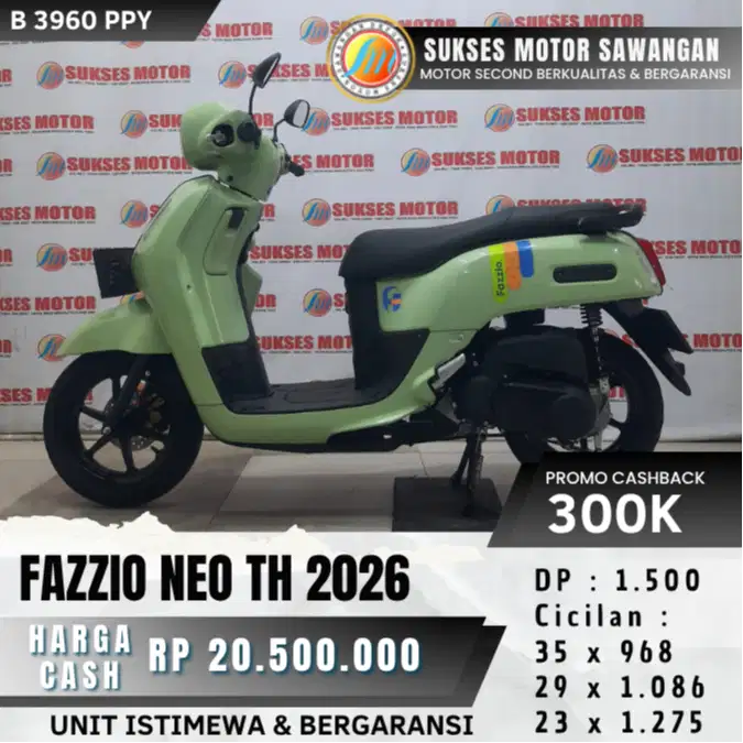 MULUS YAMAHA FAZZIO NEO TH 2026 KEYLES FAZIO BISA KREDIT BERGARANSI