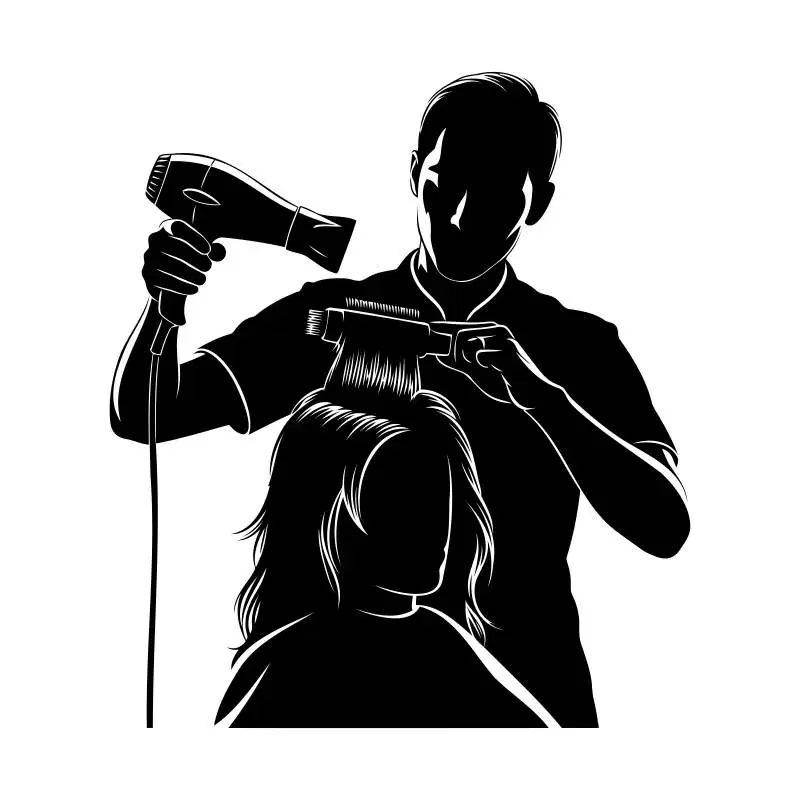 Home service hair cutting man n woman