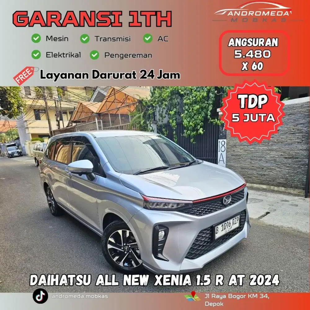 TDP TERMURAH 5 JT DAIHATSU ALL NEW XENIA 1.5 R AT 2024 LOW KM 3RB JOSS