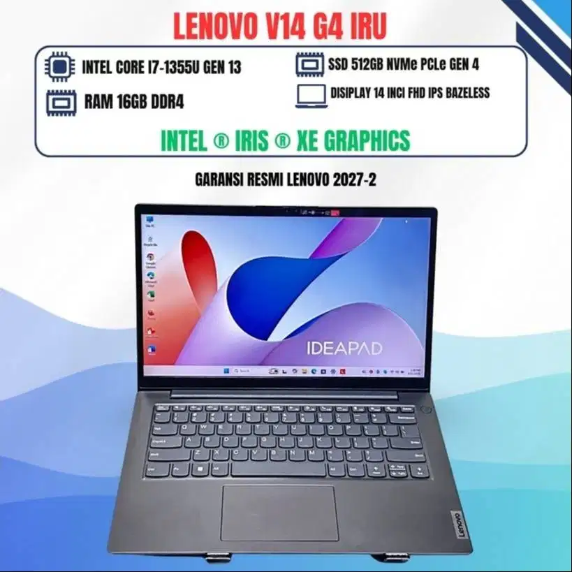 LENOVO V14 G4 IRU CORE I7-13620H RAM 16GB SSD 512GB 14inci FHD IPS Baz