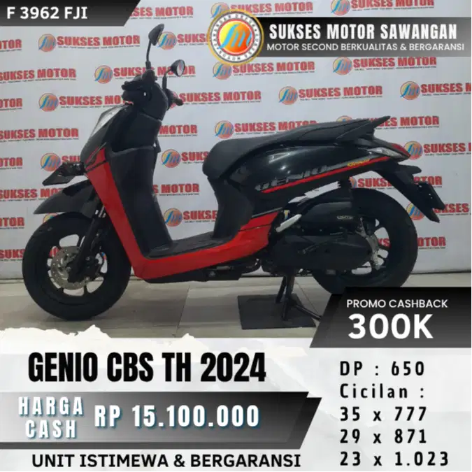 CASH KREDIT HONDA GENIO CBS TH 2024 DP 650 UNIT MULUS BERGARANSI