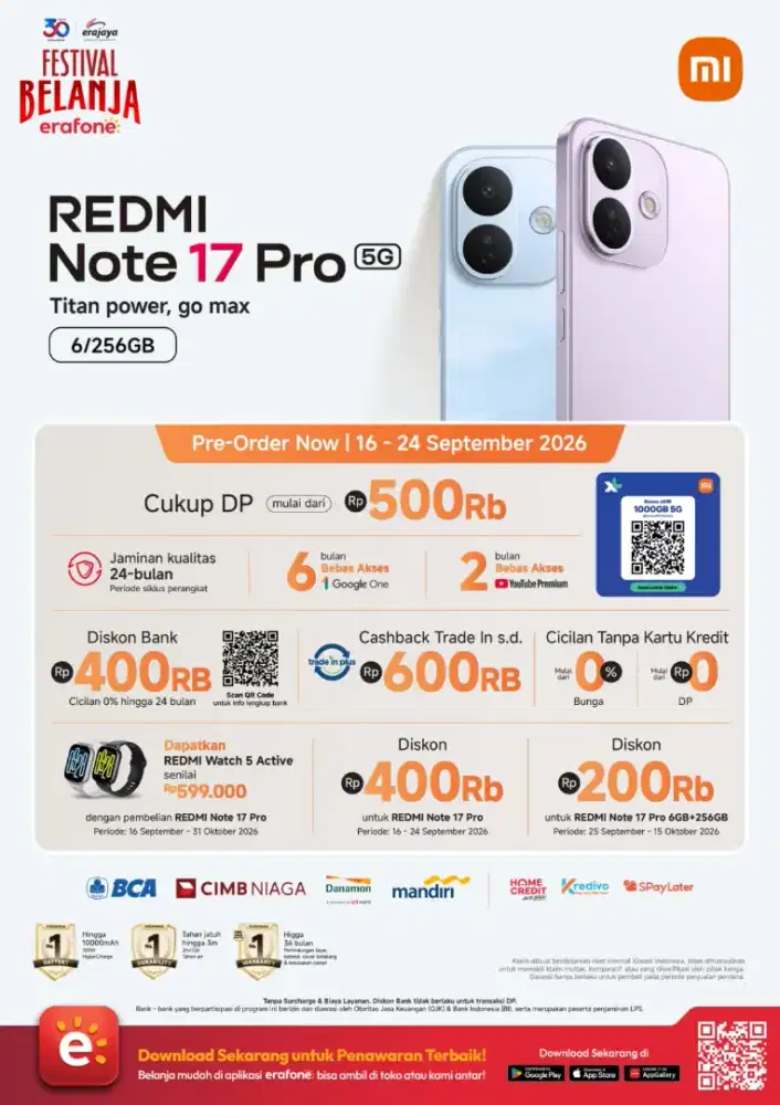 HP REDMI TERBARU DI ERAFONE MOJOAGUNG
