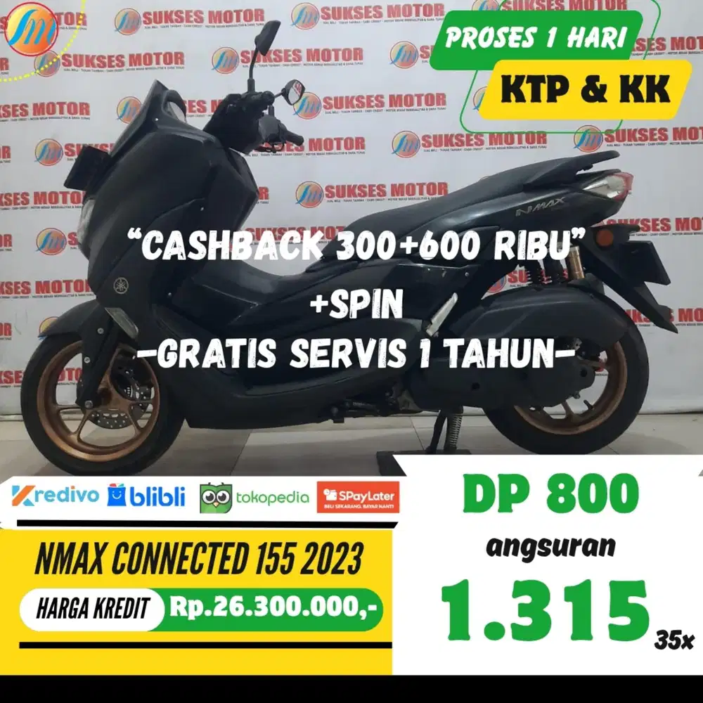 DP HANYA 800RB YAMAHA NMAX CONNECTED 155 2023 ANGSURAN RENDAH