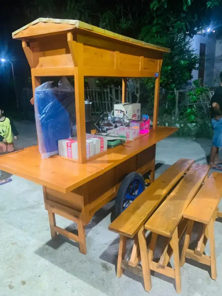 Gerobak Angkringan Bakso Mie Ayam PeceL Bubur Sate Martabak Ronde dlL