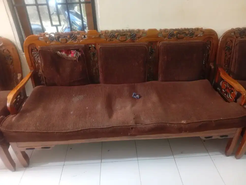 Sofa jati stu set  tanpa meja