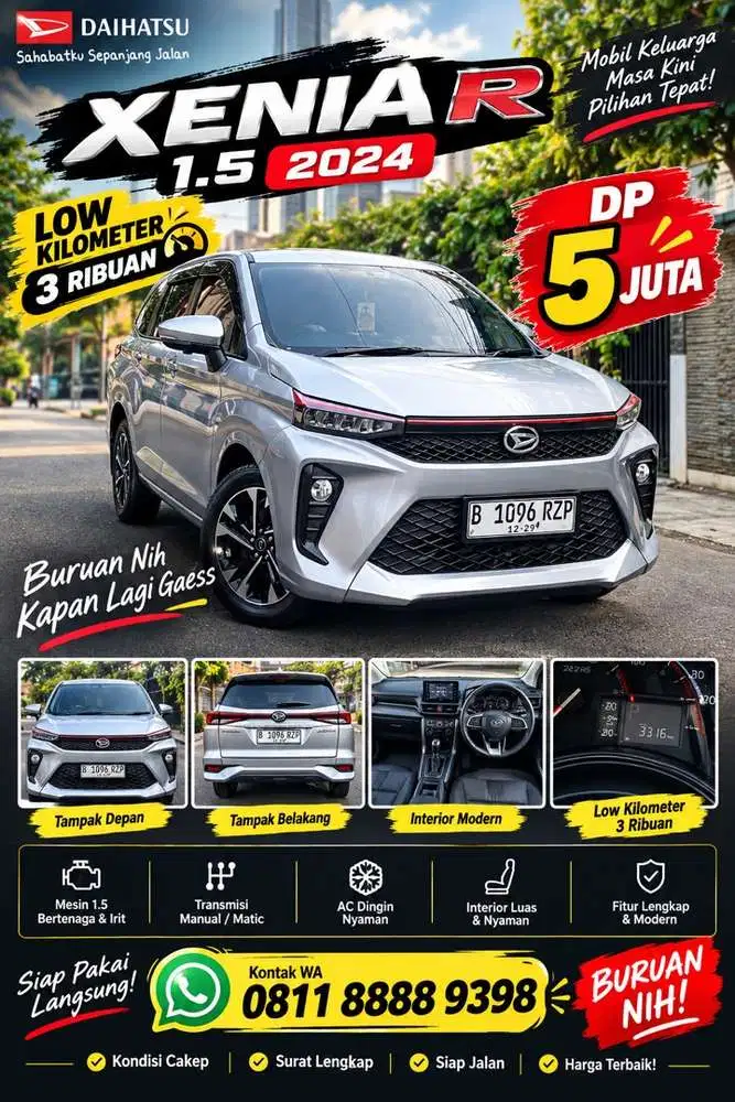ALLNEW XENIA 1.5 R MATIC 2024 low KM 3ribuan