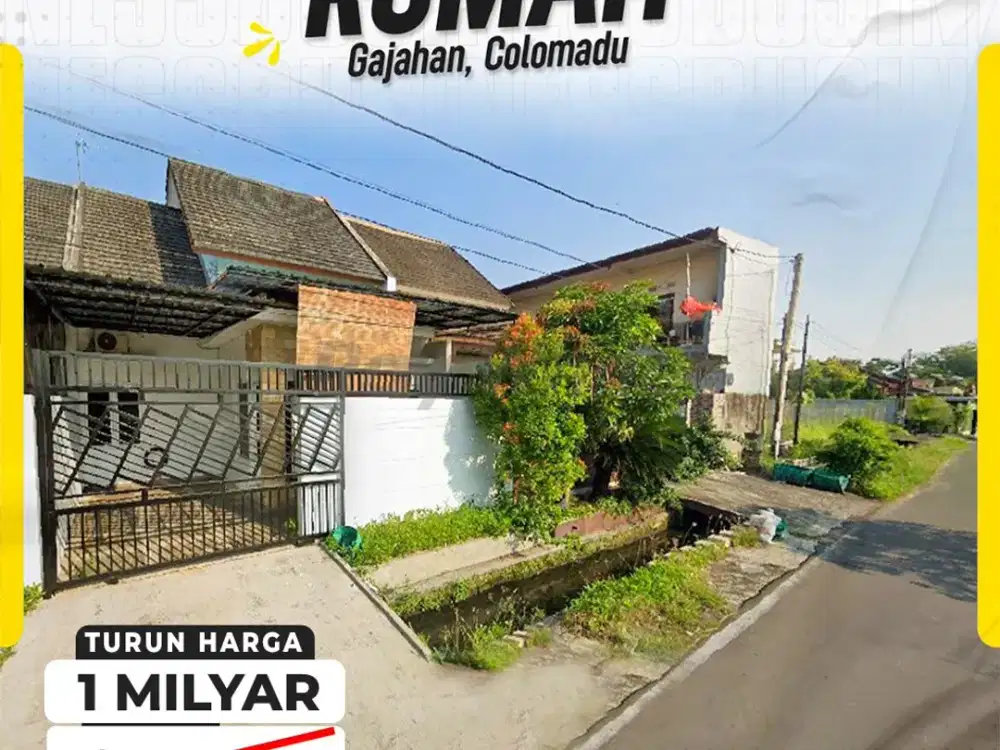 Dijual Rumah Kondisi Bagus di Perumahan Gajahan Colomadu