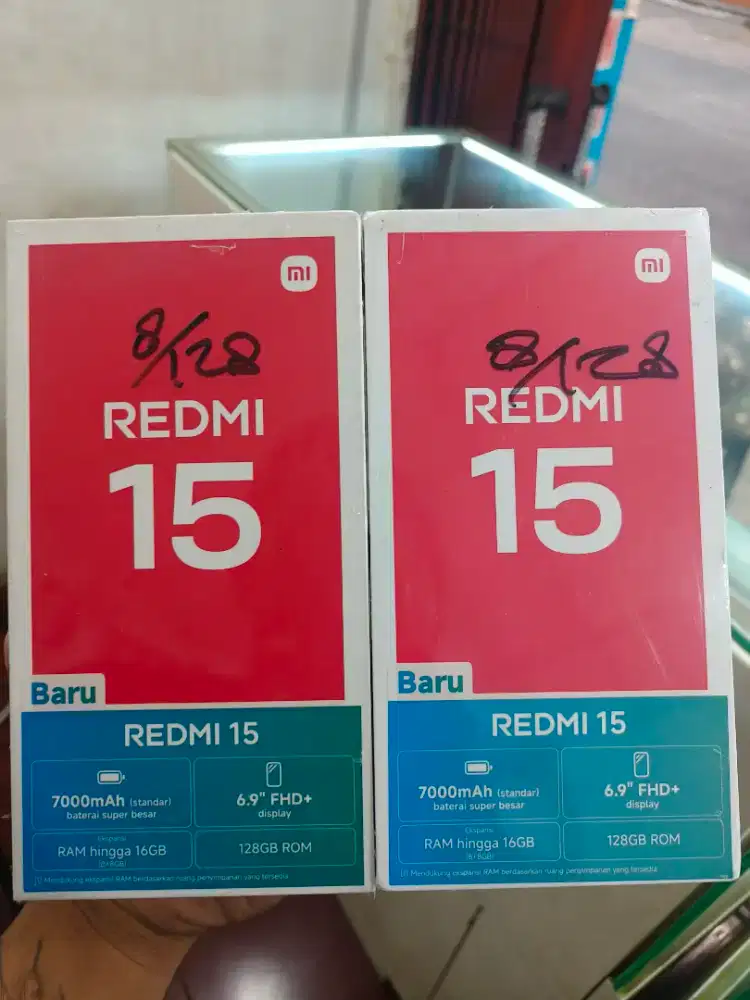 New redmi 15 ram8/128 garansi resmi 1 tahun