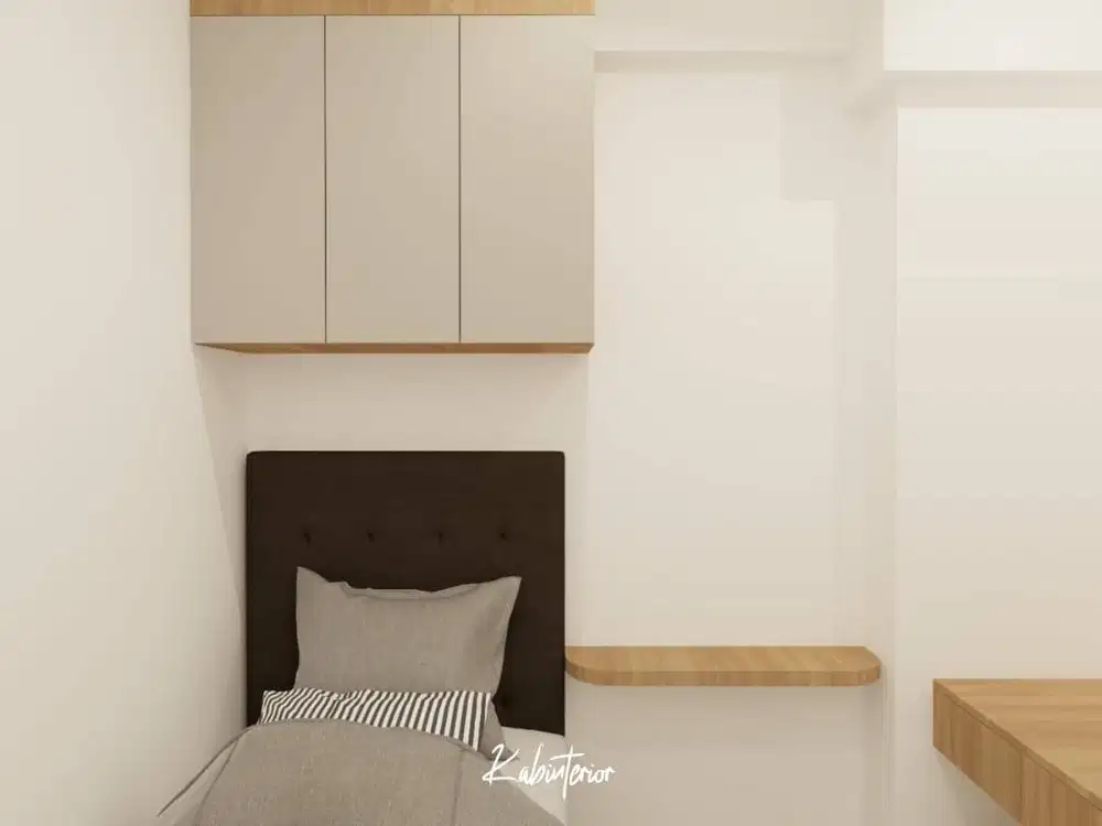 Custom Overhead Cabinet Minimalist Finishing HPL