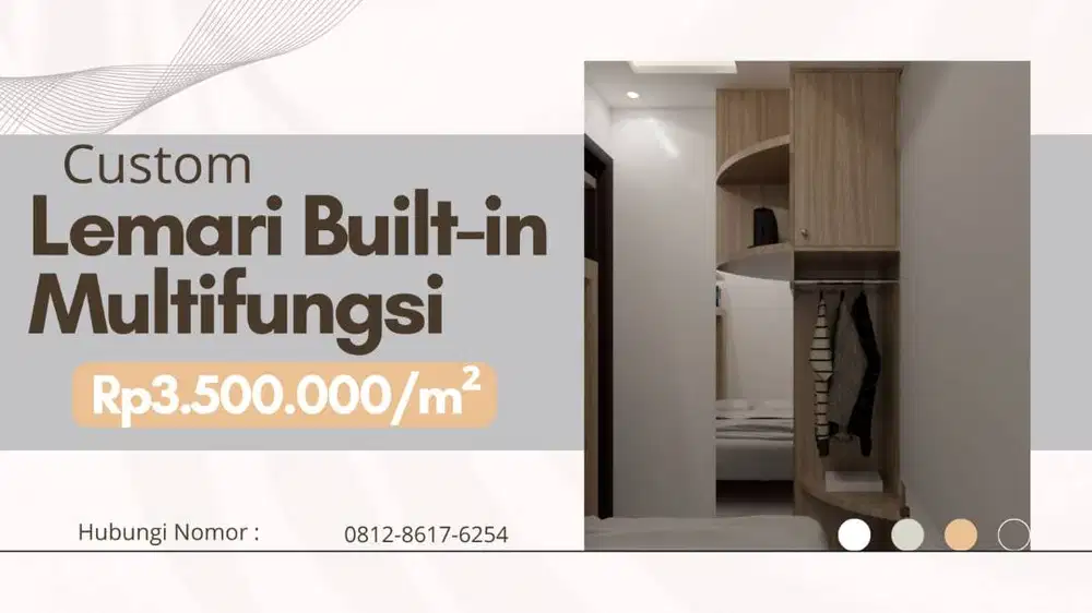 Custom Lemari Built-in Multifungsi Minimalist
