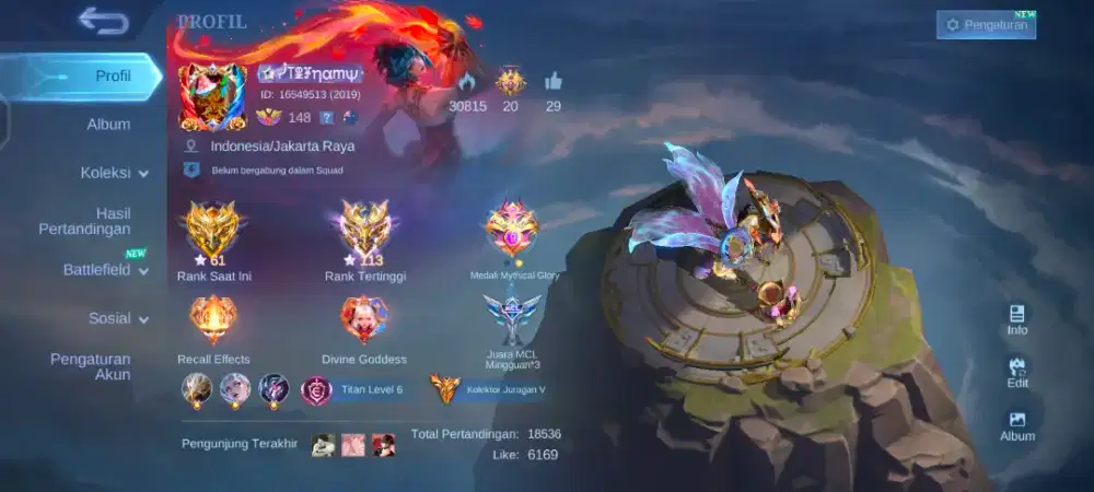 Akun Mobile Legend Juragan
