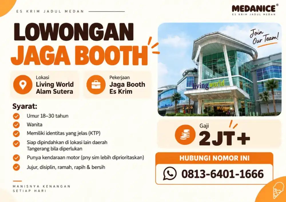 LOWONGAN JAGA BOOTH ES KRIM