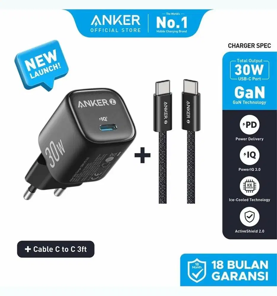 charger anker set 30wat