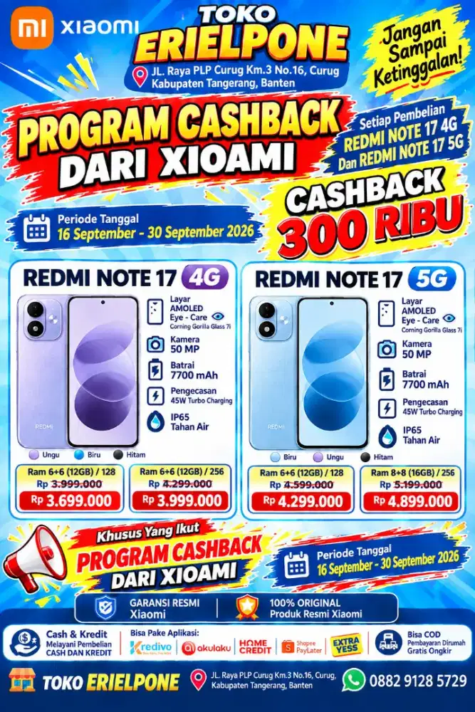 PROMO CASHBACK 300 RIBU