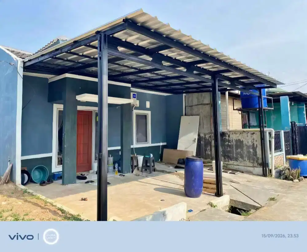 Pasang kanopi baja ringan