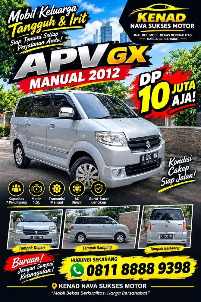 Suzuki APV GX MANUAL 2012 DP 10 JUTA