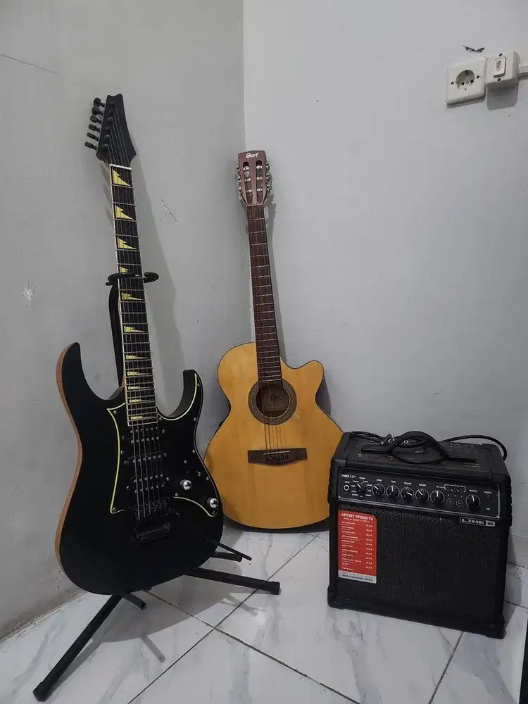 Gitar cort original, gitar electrik costum, ampliyer Spider v20