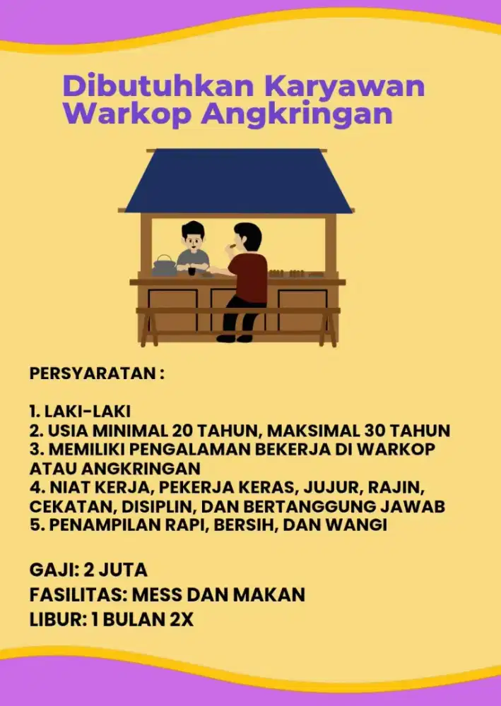 Karyawan Warkop Angkringan