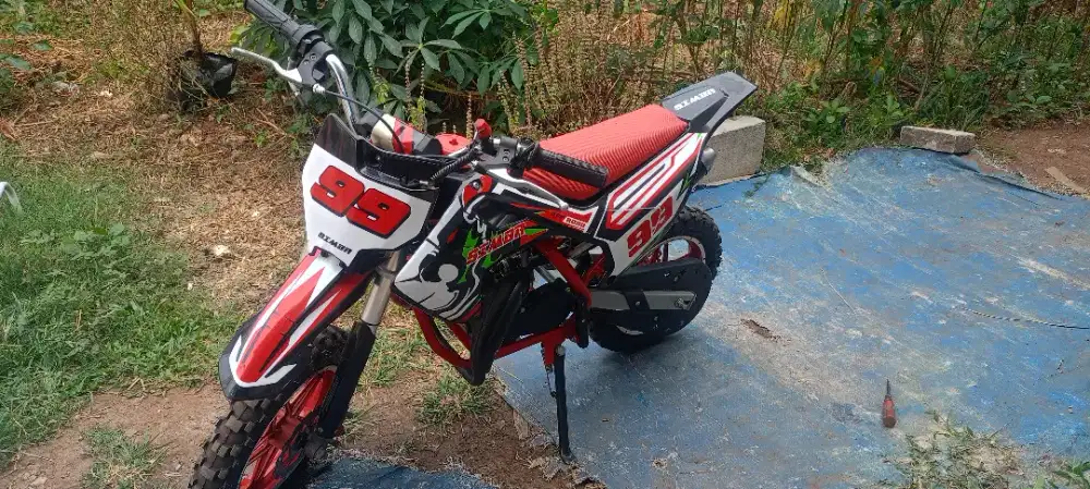 Motor Cross Mini 50cc Doble Starter Tangan Ukuran Jumbo