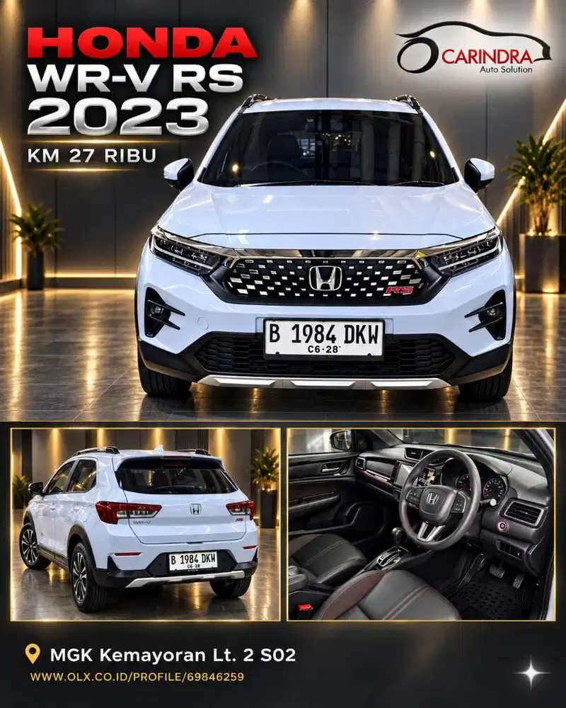 Honda HRV RS 2023 matic dp ringan low km