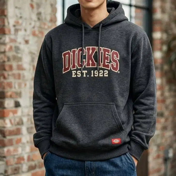 DICKIES Vintage Style Est 1922 Arch Big Logo Hoodie