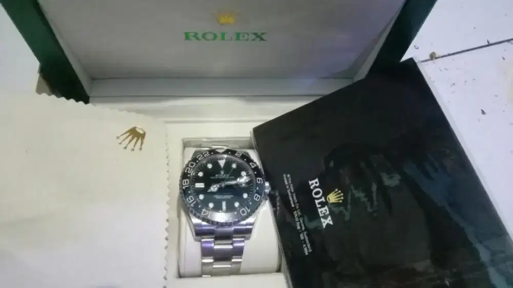Rolex GMT Master 2. Crystal Sapphire. Mesin Swiss Eta 2836-2.