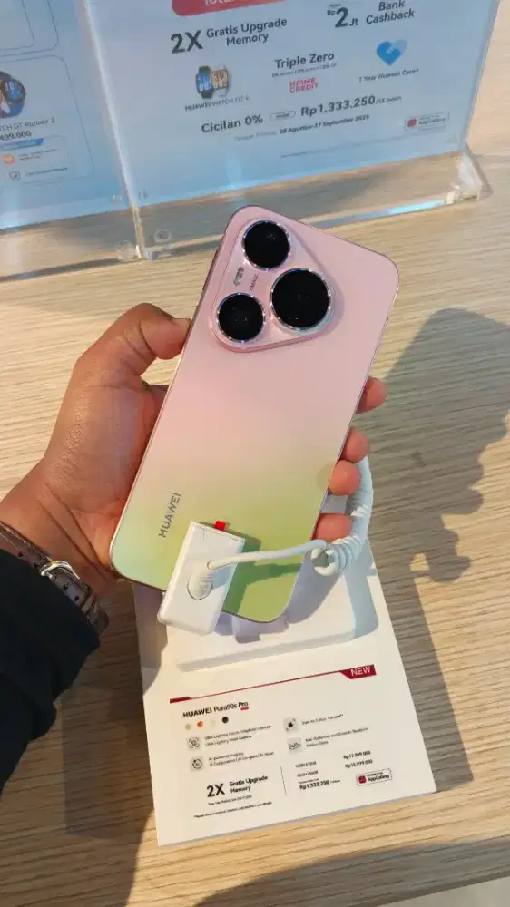 Cicilan Huawei pura 90s pro 256gb gratis 2x cicilan